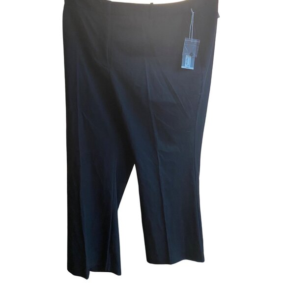 Worthington Womens High-Rise Black Trousers 20W Short - Picture 1 of 6